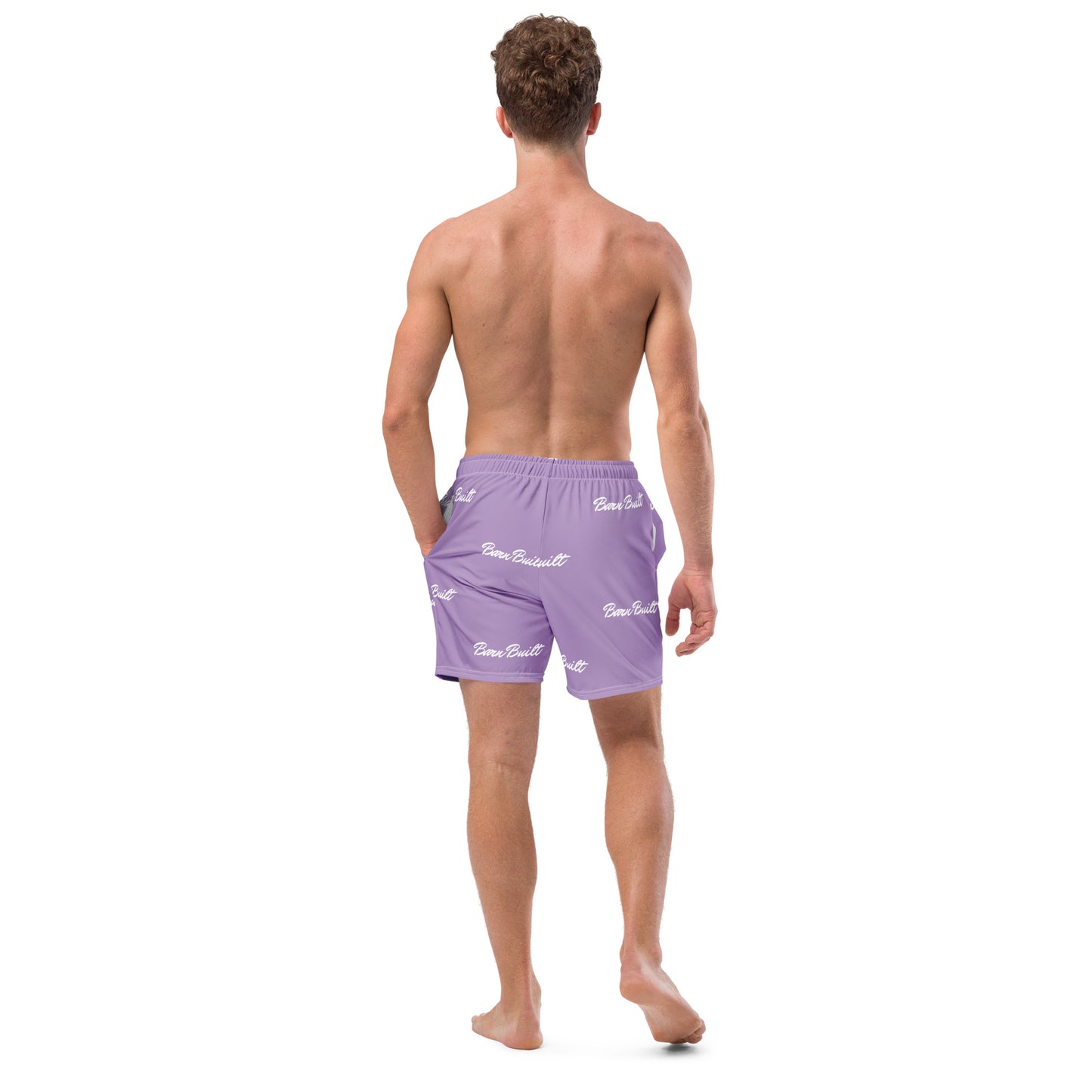 light purple swim shorts