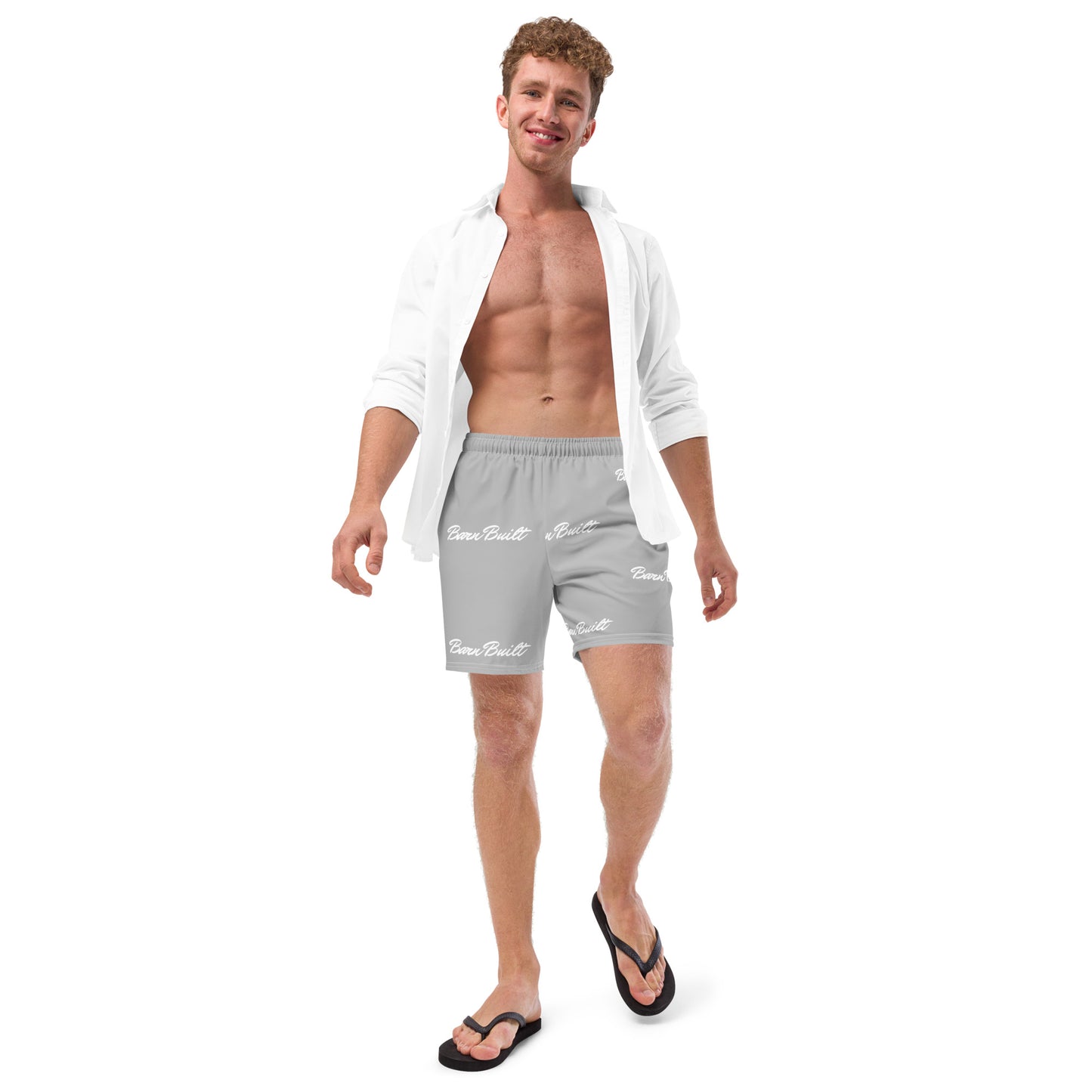 Grey swim shorts