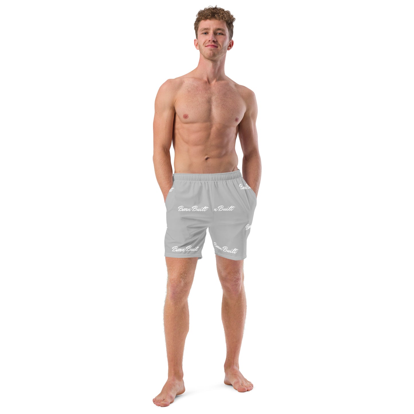 Grey swim shorts